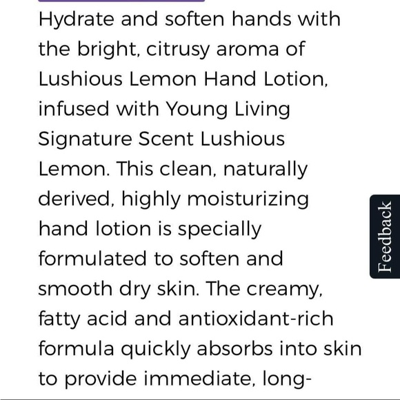 NEW Luscious Lemon Lotion Young Living - Picture 5 of 8